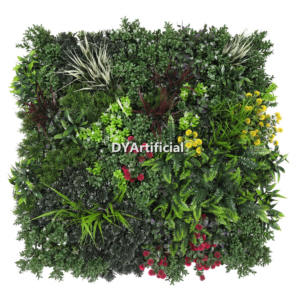 Dark Purple Artificial Green Wall Panel Outdoor UV Protection