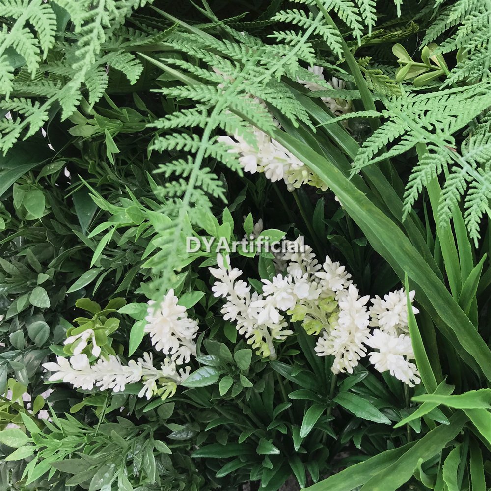 Luxury Lavender White Artificial Plants Wall Panel UV IFR