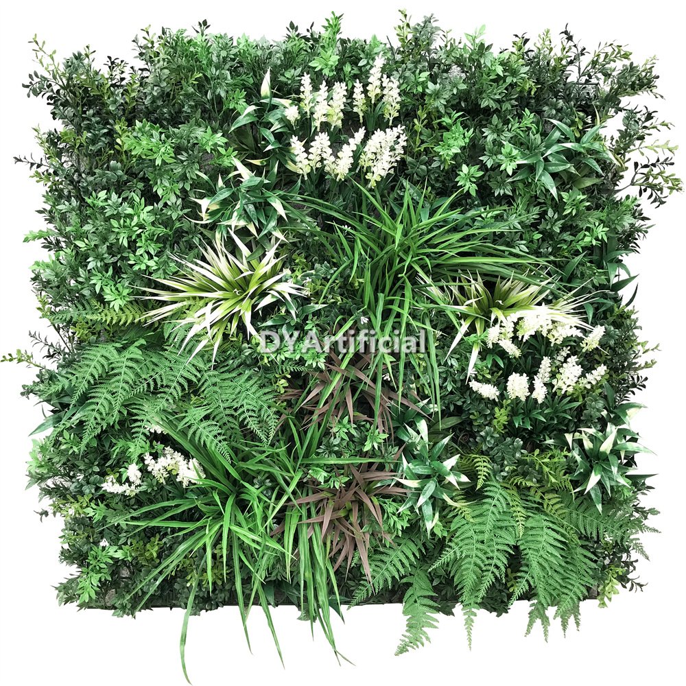 Luxury Lavender White Artificial Plants Wall Panel UV IFR