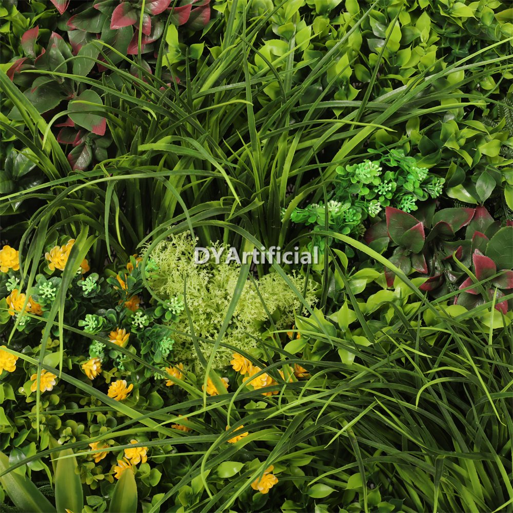 Spring Two Artificial Plants Wall Panel Indoor