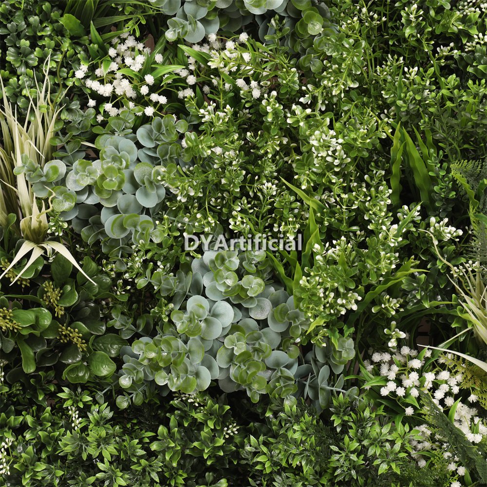 GREEN FINDER Metal Mesh Artificial Plants Wall Panel UV FR